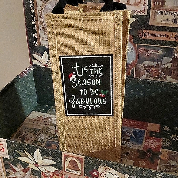 Wine Bag Filled with Goodies For Christmas - Picture 7 of 10